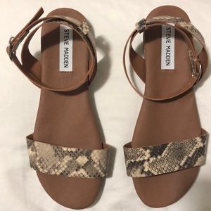 Steve Madden snake print sandals
